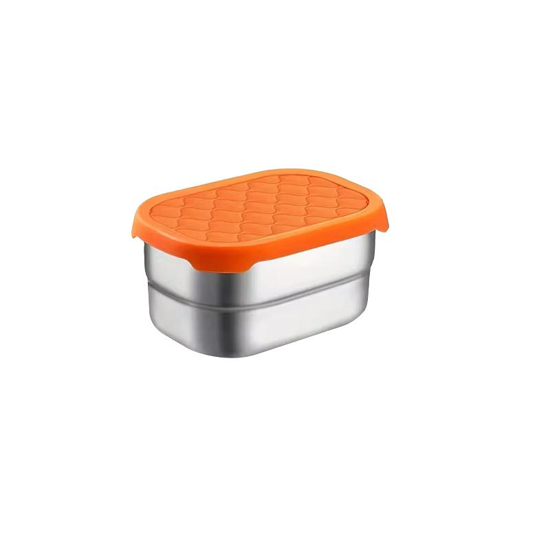 3pcs Stainless Steel Salad Dressing Condiment Containers with Leakproof Silicone Lid 230ml Sauce Container and Portion Bento Box
