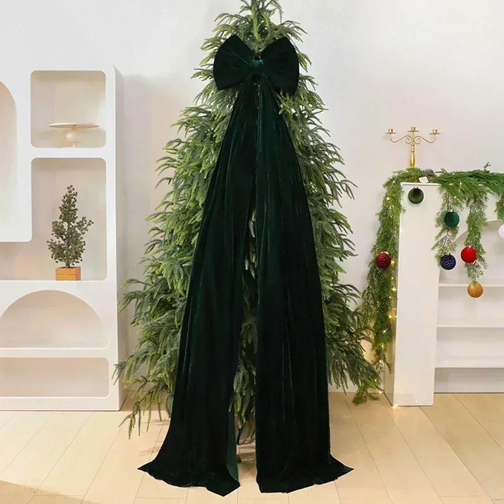 Holiday Velvet Bow for Christmas Tree and Decorations Large Size 15 74 by 78 74 Inches Suitable for Garland and Table Displays