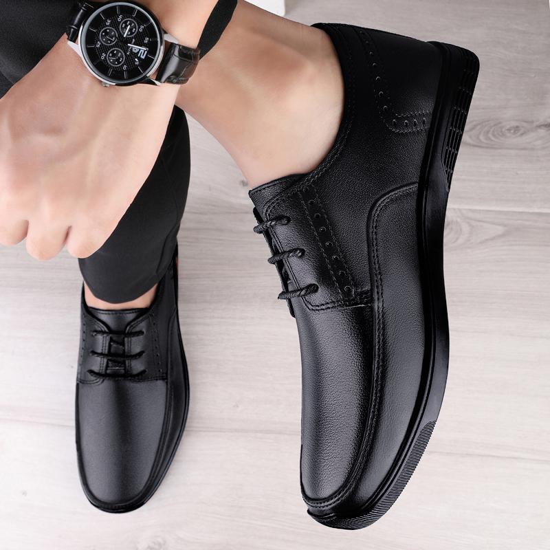 Fashion Genuine Leather Men Designer Business Oxford Shoes Luxury Brand Comfort Flats Shoes Breathable Men Driving Lace-up Walking Shoes