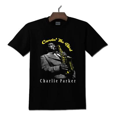 Camiseta Negra Carvin The Bird De Charlie Parker, Talla S -