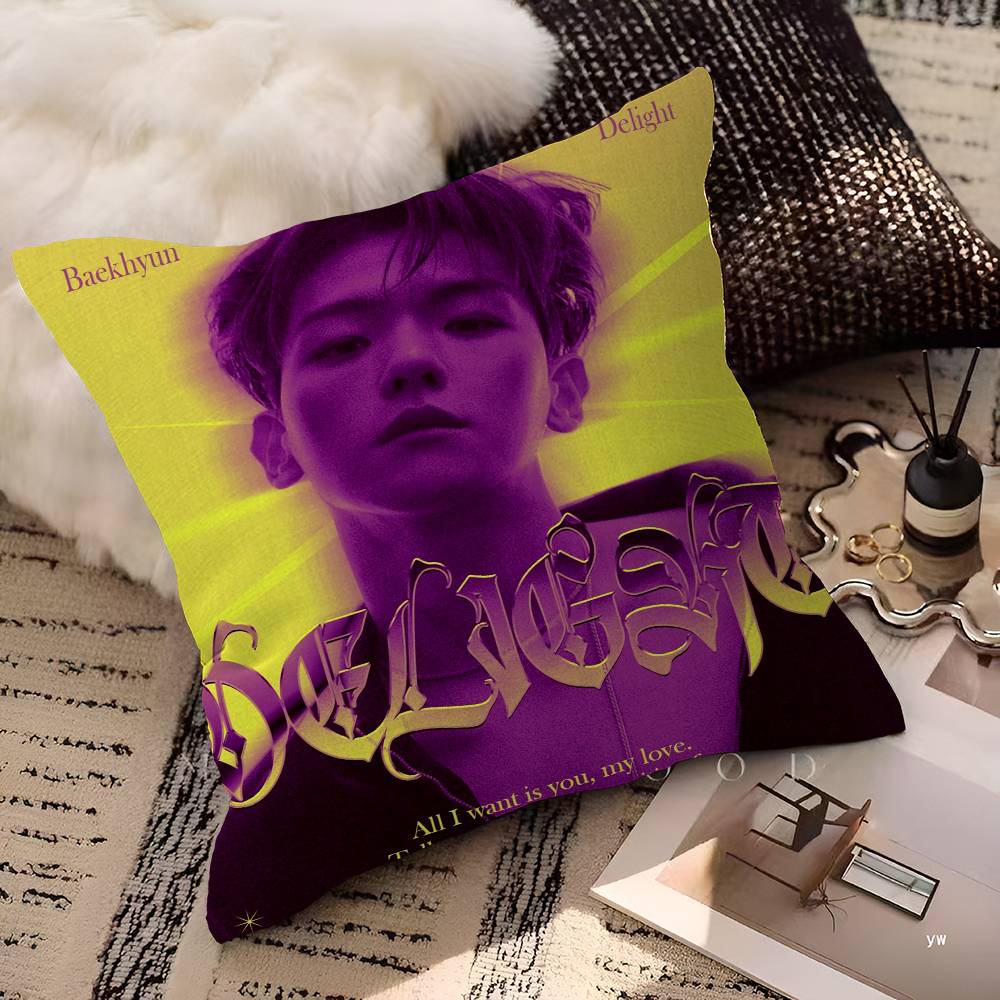 Krop E-X-O Group Pillow Cover for Bedroom Room and Living Room Sofa Decorative Cushion Cover