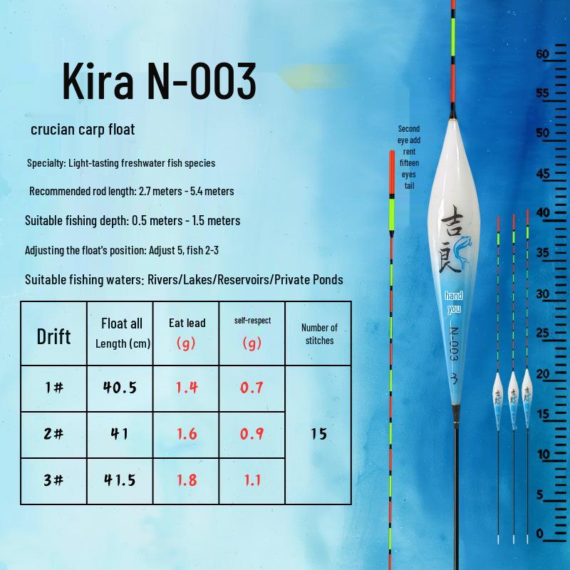 Покращений нано-товстий хвіст поплавка для лову карася - Висока чутливість та привабливий дизайн для далеких закидань та великого коропа.
