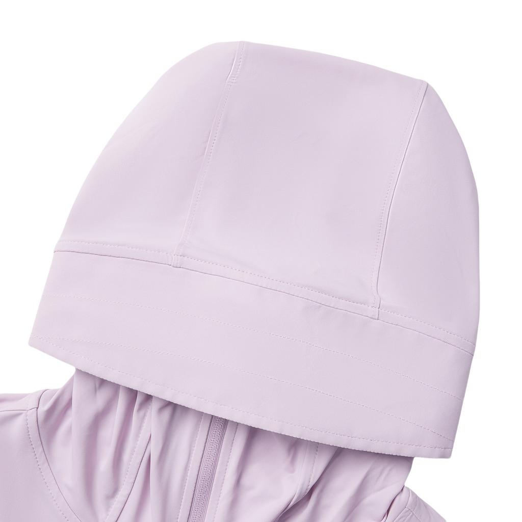 Li Ning Ice Silk Cool Comfort Casual Simple Solid Color Versatile Hooded Zipper Jacket Women Jacket Twilight-Purple AFDVE40-4