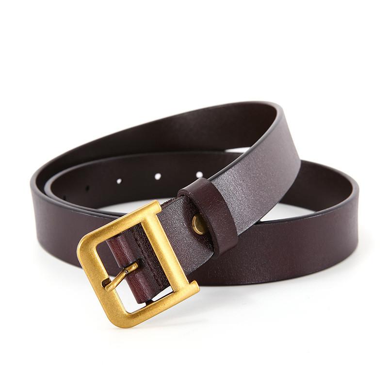 Classic Leather Belt For Women With D Shaped Buckle And Casual Style For Office Or Daily Wear