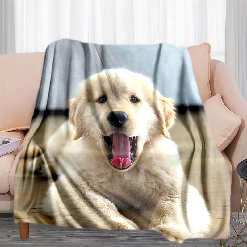 

1PC Dog cute printed blanket, all season lightweight home office outdoor nap multifunctional blanket A6 80cm x 120cm