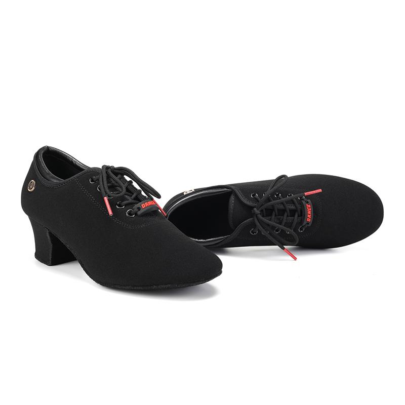 Jazz Latin Medium Heel Dance Shoes for Women with Breathable Oxford Cloth Modern Dance Shoe Heeled 5CM