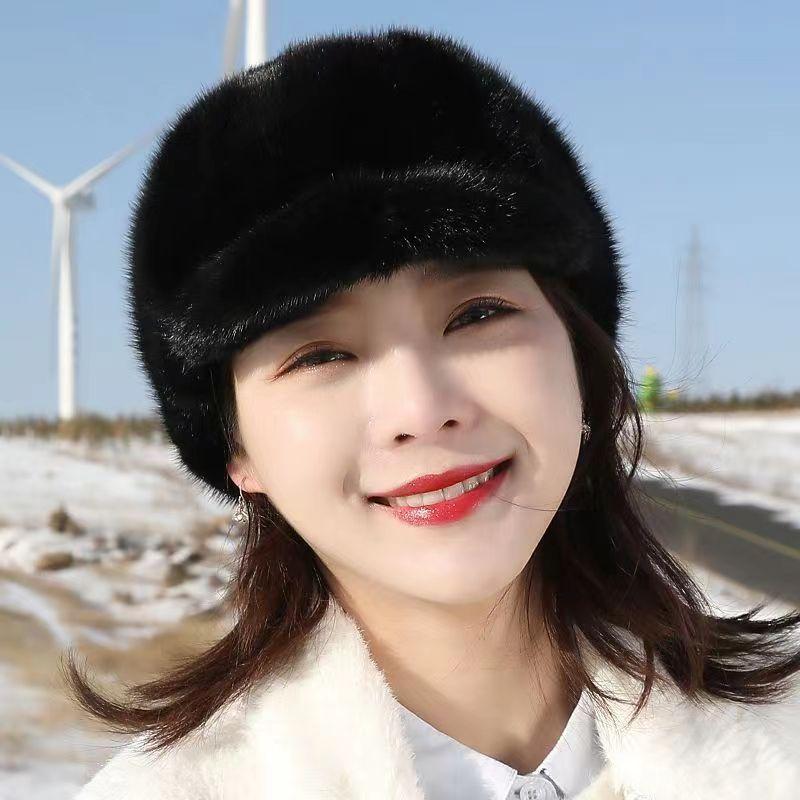 

Норка Новая шляпа Женская Зимняя Имитация Норкового Волоса Зимняя Теплая Утолщенная Шапка Рыцарь Бейсболка