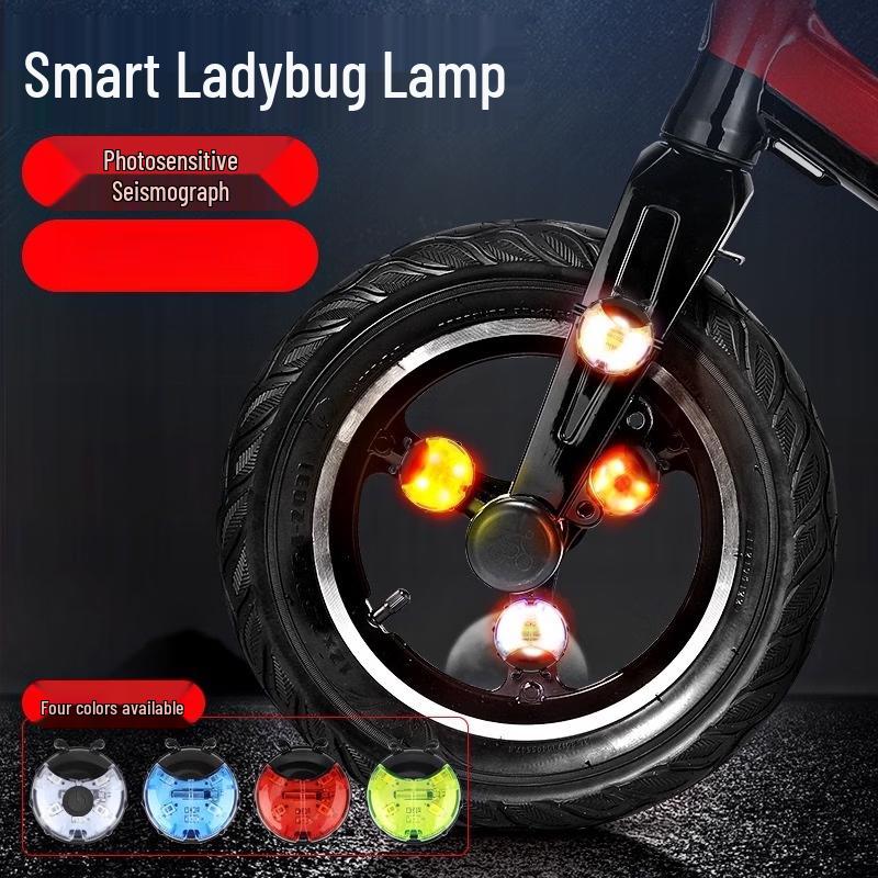 XPAY Kids Bicycle Ladybug Light Set