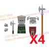 MOC Medieval Figure Building Block Castle Templar Knights Armor Militia Soldiers Gunners Shield Helmet Assembling Brick Toys S26