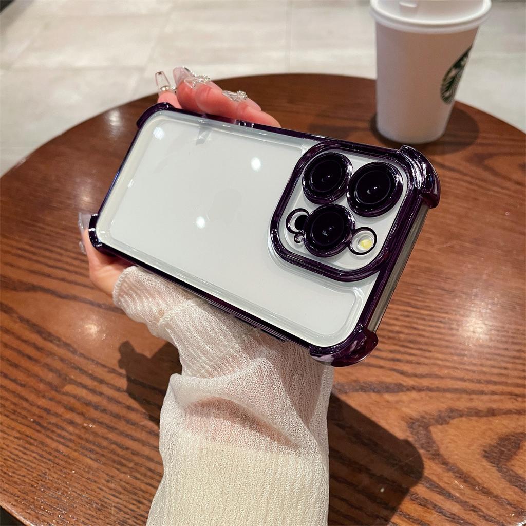 Anti Drop for IPhone17 Phone Case for Apple 16promax New 16 Lens Film 15pro Transparent