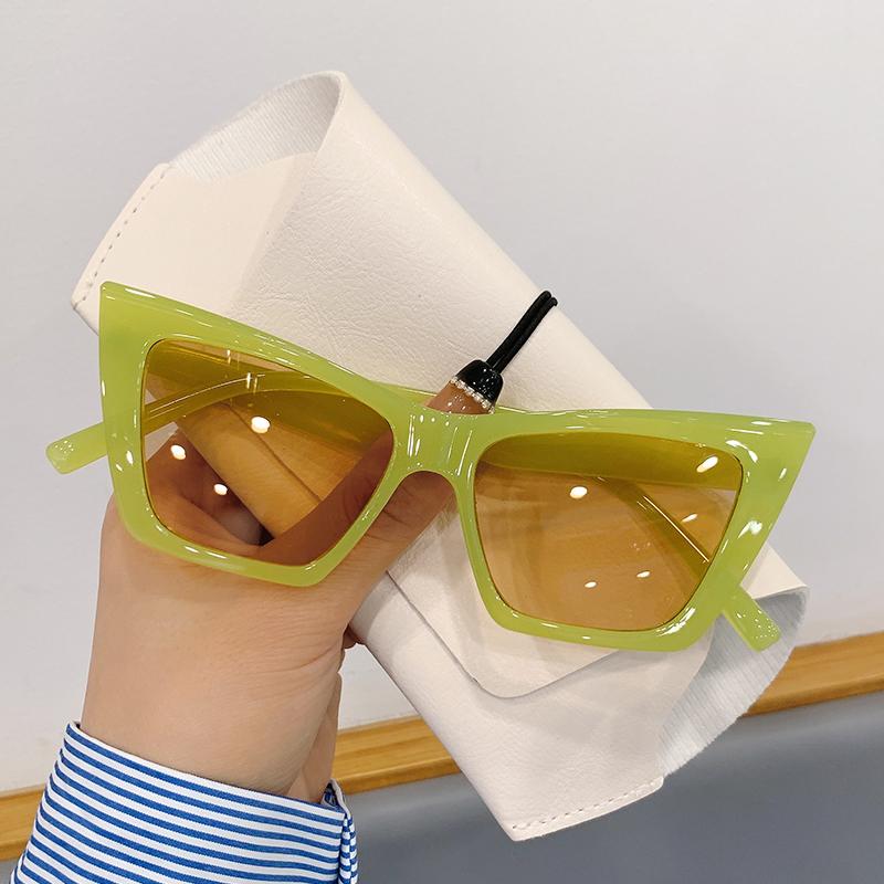 

KAMMPT Retro Cat Eye Sun Glasses Women 2022 Fashion Trendy Female Luxury Eyewear Vintage Leopard Popular Brand Lady Shades as picture