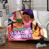 Custom Name Gracie's Corner Theme Printed Blanket - Perfect for Couch, Bed, Travel & Outdoor Use | Machine Washable, Cozy & Durable.