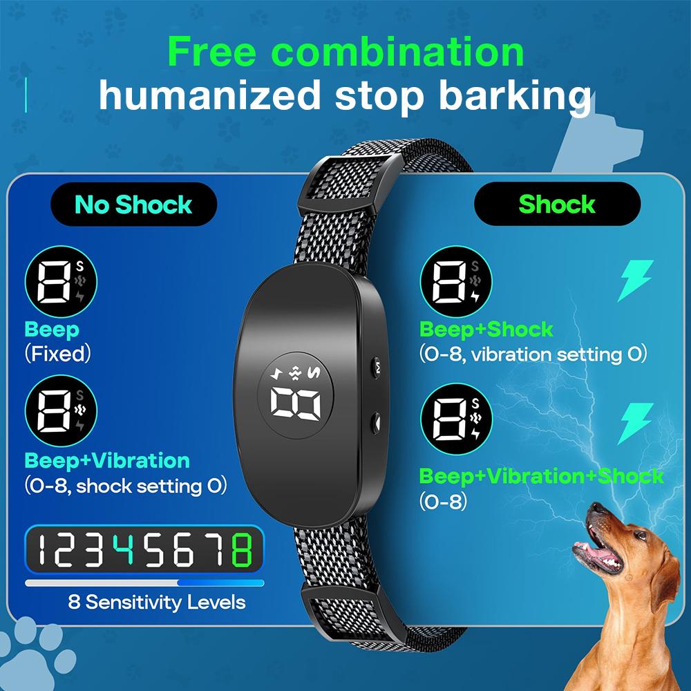 Magnetic Charging Bark Stopper Smart Automatic Anti Barking Dog Collar Dog Rechargeable Bark Stopper Stop Barking Waterproof