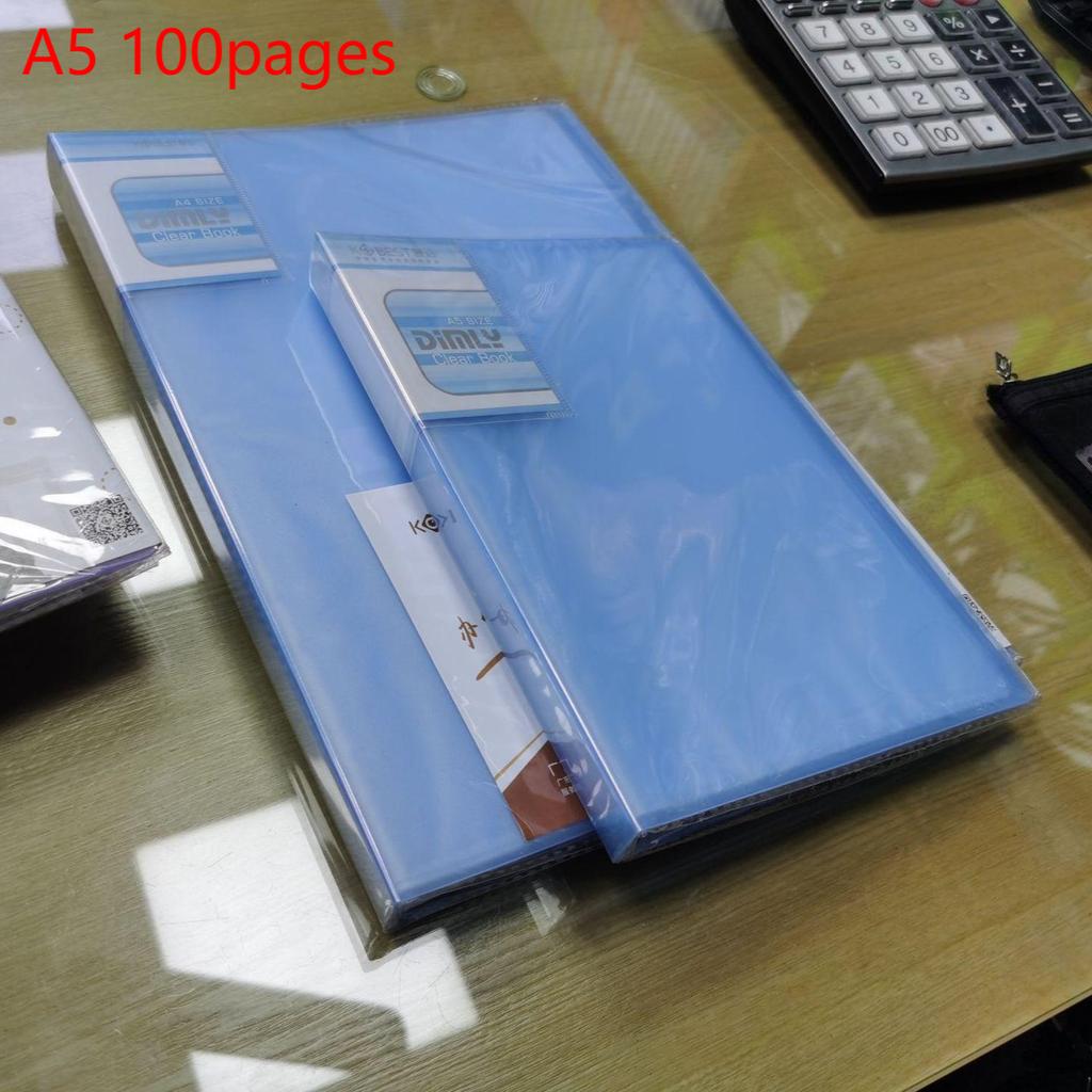 A5 Multilayer File Folder Insert Data Book 40-100 Pages Transparent Loose-leaf Students Paper Storage Office Management Supply