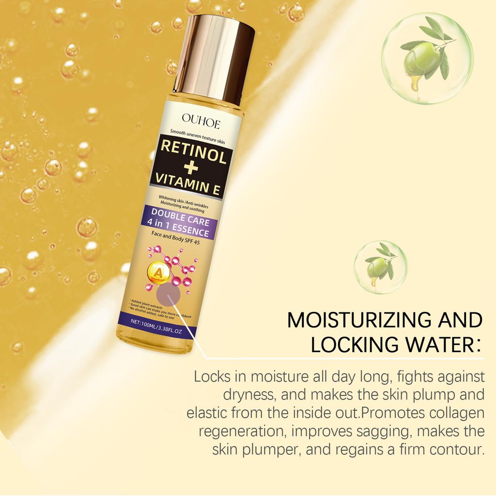 Retinol Essence Remove Fine Lines Pore Shrinking Brightening Moisturizing Repair Pigment Lifting Firming Glowing Vitamin E Serum