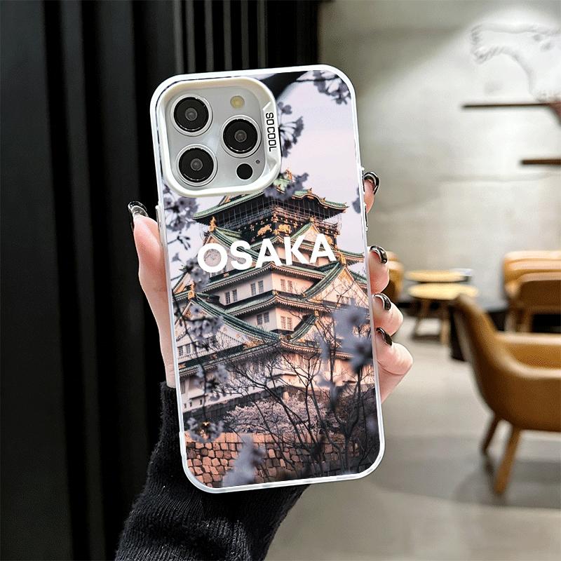 Osaka Tokyo Japan Scenery Soft Phone Case for iPhone 15 16 17 Pro Max 17Air 16E 14 Plus 13 12 Mini Shockproof Cover Back Shell