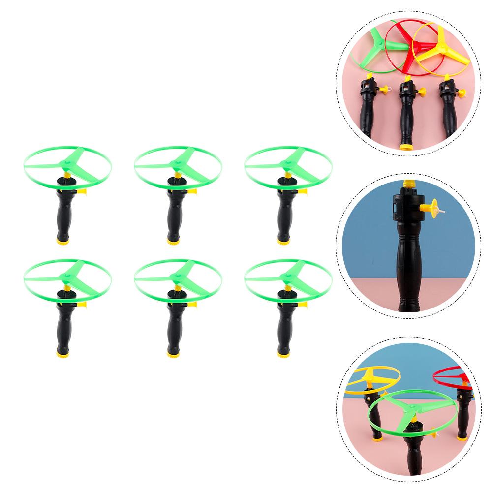 

6 шт. игрушки летающий диск тянуть проволоку дети открытый пластик весело детские игрушки для детей 12X11CM