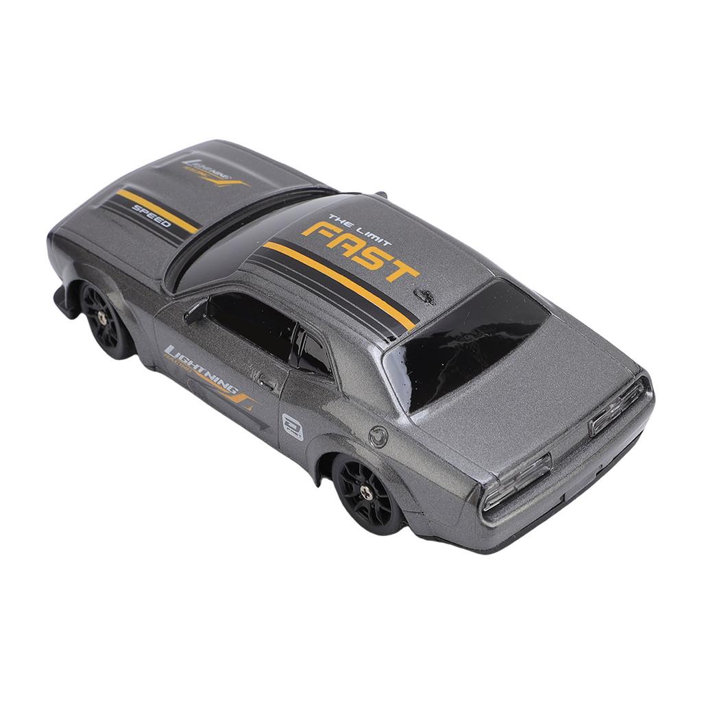 RC Drift Car with Light Variable Speed 1:43 Scale Remote Control 4WD Racing Vehicle Toy Silver