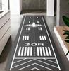 Airplane Runway Runner Rug Cotton Base 3D Print Airplane Runway Rug Black Gold Jet Carpet ModernLiving Room Home Kitchen Decor