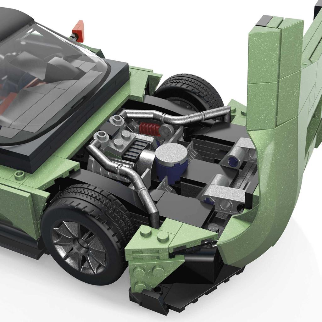 MEGA Hot Wheels Aston Martin Vulcan of Block Dodává se s 1 tlakově litým vozem starým rok a HMY97 [Sada bloků] [Počet kusů 986] [10 nahoru]
