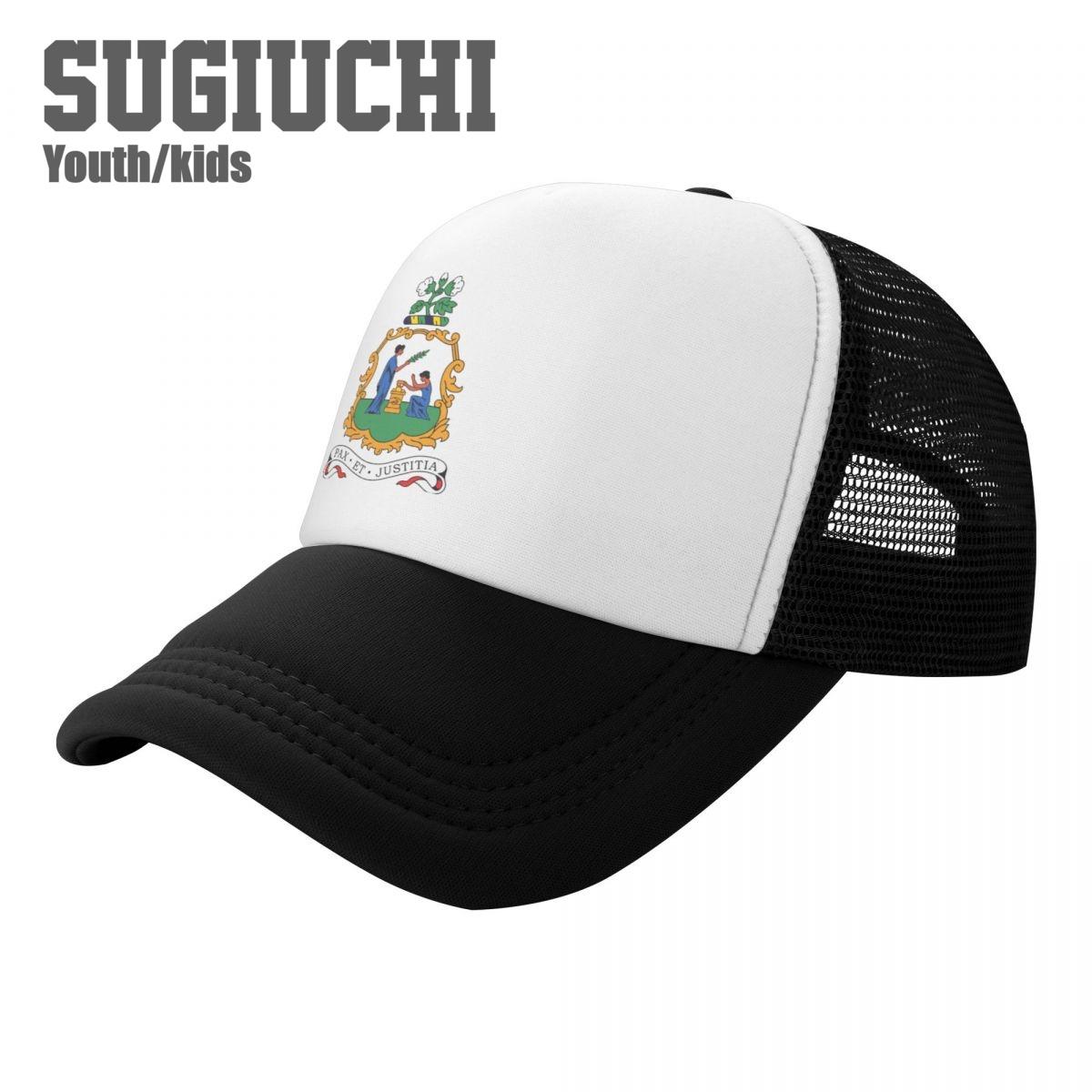 

Kids Mesh Cap Hat Saint Vincent And The Grenadines Emblem Baseball Caps for Youth Boys Girls Pupil Children s Hats Unisex