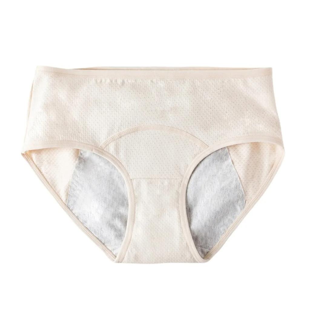Women's Cotton Leakproof Period Panties Middle Waist Comfortable Underwear