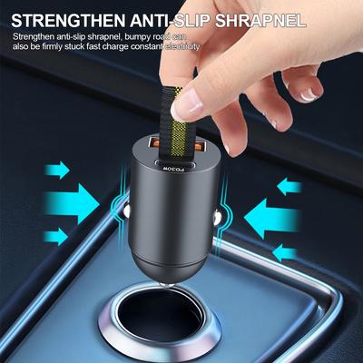 Mini USB Autós Töltő Szupergyors Töltés Type-C PD Gyorstöltés Autós Telefontöltő Adapter