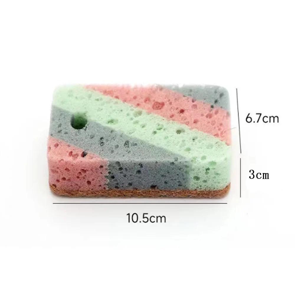 5/10pcs Colorful Dishwashing Sponge Wood Pulp Non Stick Reusable Household Dishwashing Decontamination Kitchen Cleaning Tools