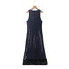 European and American Style, New Women's Clothing, Foreign Style, Classic, Nightclub Sequined Splicing Fur Dress