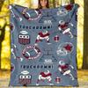 American football Theme Printed Blanket - Perfect for Couch, Bed, Travel & Outdoor Use | Machine Washable, Cozy & Durable.