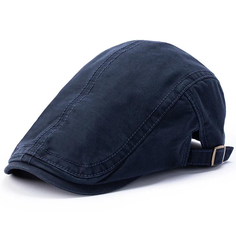  Spring Cotton Beret Dad Casual Newsboy Hat Big Head Man Oversize Flat Peak Painter Cap Summer Beret Male 62cm Hats