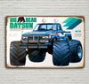 p1Vintage Rc Car Metal Sign Poster  Marui Big Bear Datsun Truck  20x30cm