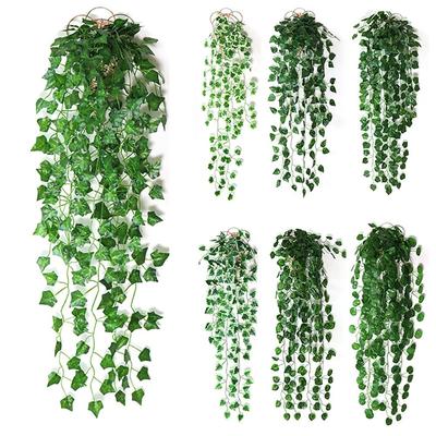 Green Ivy Wall Hanging Fake Hanging Plants Artificial Leaves Trailing Vine Greenery Foliage Wedding Party Home Decoration