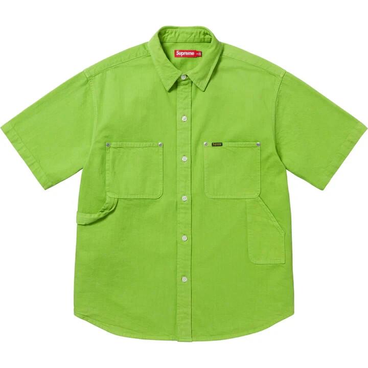 Supreme Loose Fit S/S Denim Painter Shirt Green L