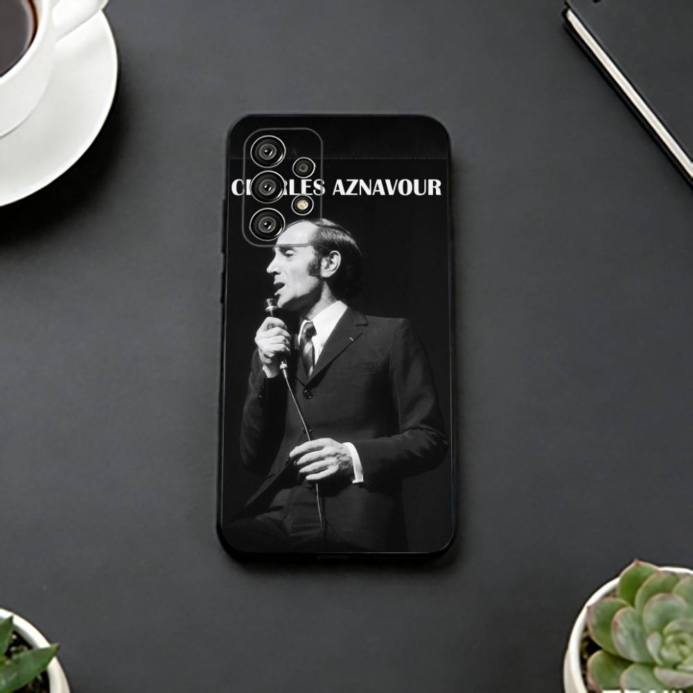 Charles Aznavour Music Phone Case For Samsung S25,S24,S21,S22,S23,S30,Ultra,S20,Plus,Fe,Soft Silicone Black Cover