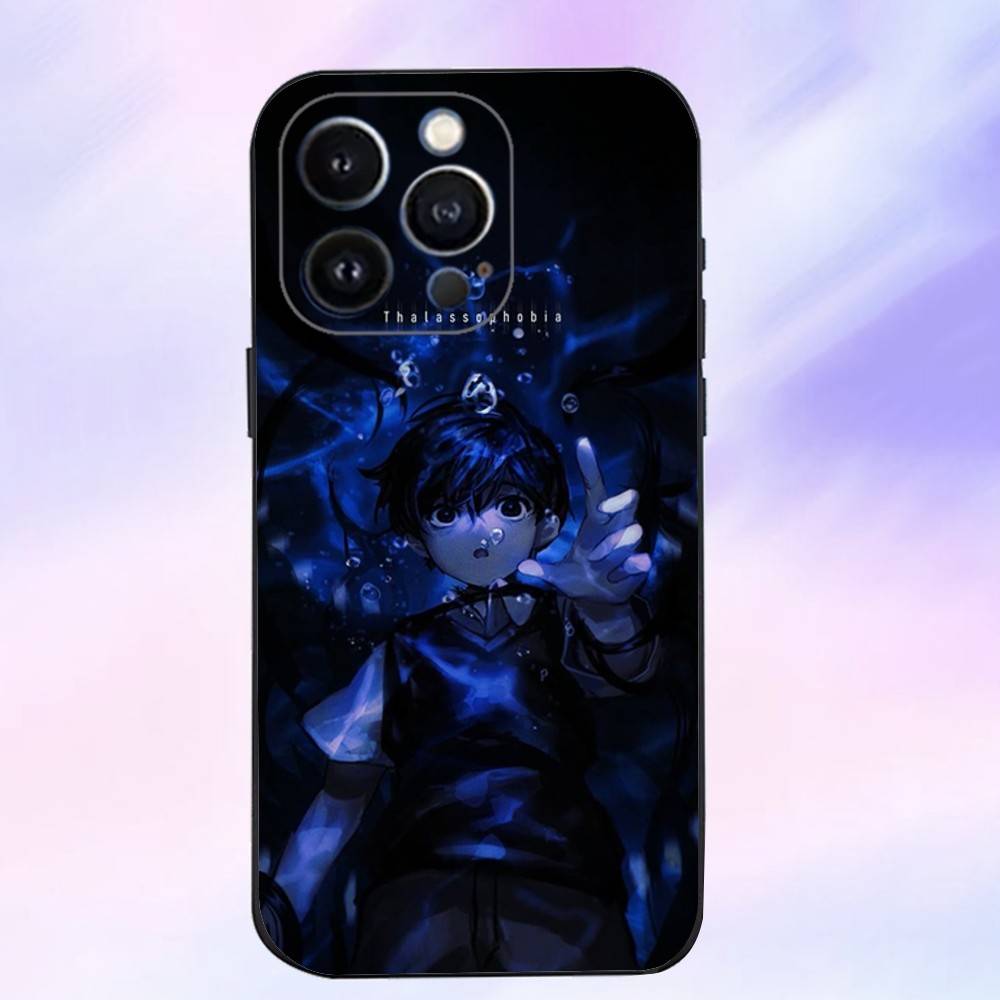 Epc O-Omori cartoon Phone Case For iPhone 16,15,14,13,12,11 Plus,Pro Max,XS,X,XR,SE,Mini,8,7,Soft Silicone Black Cover