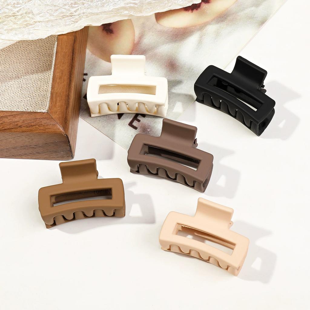 5/10 SZT Małe Klipsy do Włosów w Kształcie Kwiatka dla Kobiet Dziewcząt, Matowe Prostokątne Klipsy Szczękowe, Półokrągłe Spinki do Cienkich Włosów Akcesoria do Włosów