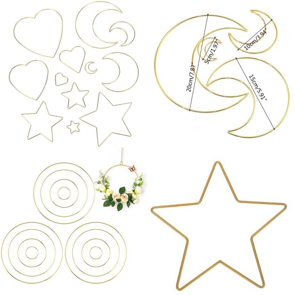 Metall Drahtreifen für Traumfänger Eisenkreis Dekorative Bastelzubehör Goldfarben