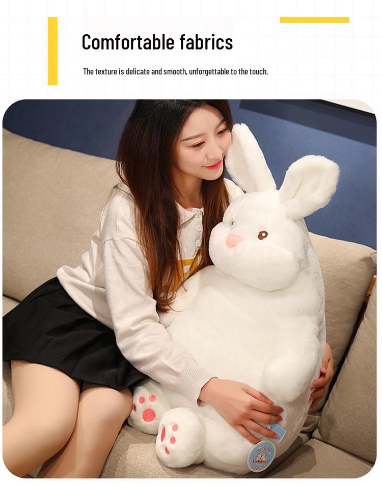 Cute White Rabbit Plush Toy - Pillow and Bedtime Doll Gift for Girls