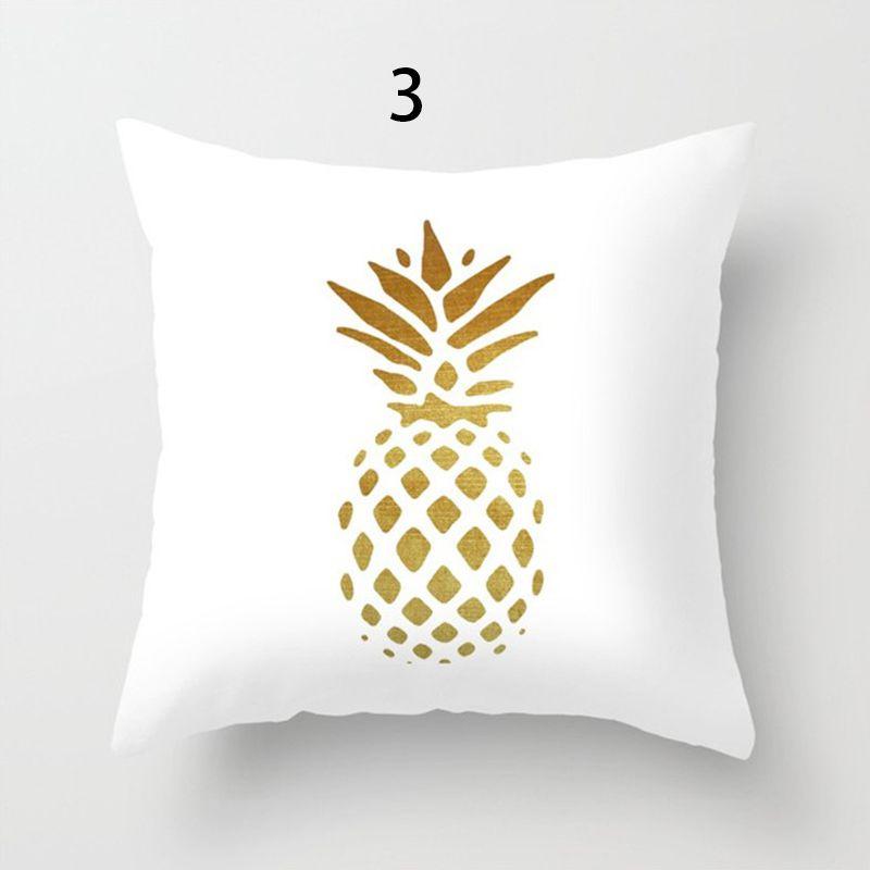 Tropical Fruit Painted Pineapple Pattern Pillowcase For Elegant Home Decor**
