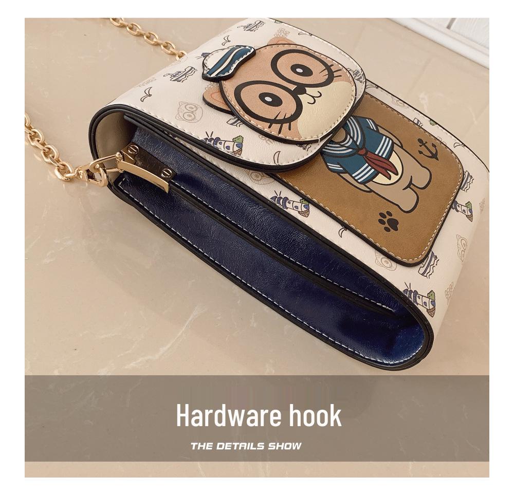 North Bag Colorblock Cat Mini Crossbody: Cute Cartoon Cell Phone Shoulder Bag