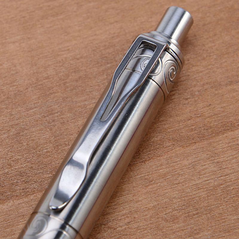 Solid Titanium Alloy Gel Ink Pen Vintage Bolt Action Writing Tool Stationeries