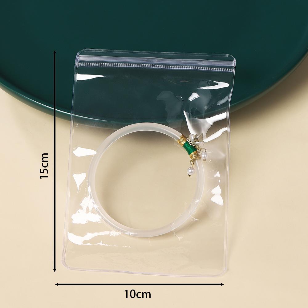 20-50Pcs Transparent PVC Jewelry Pouches Zip Storage Bag for Earring Necklace Jewelry Anti-Oxidation Display Packaging Bags