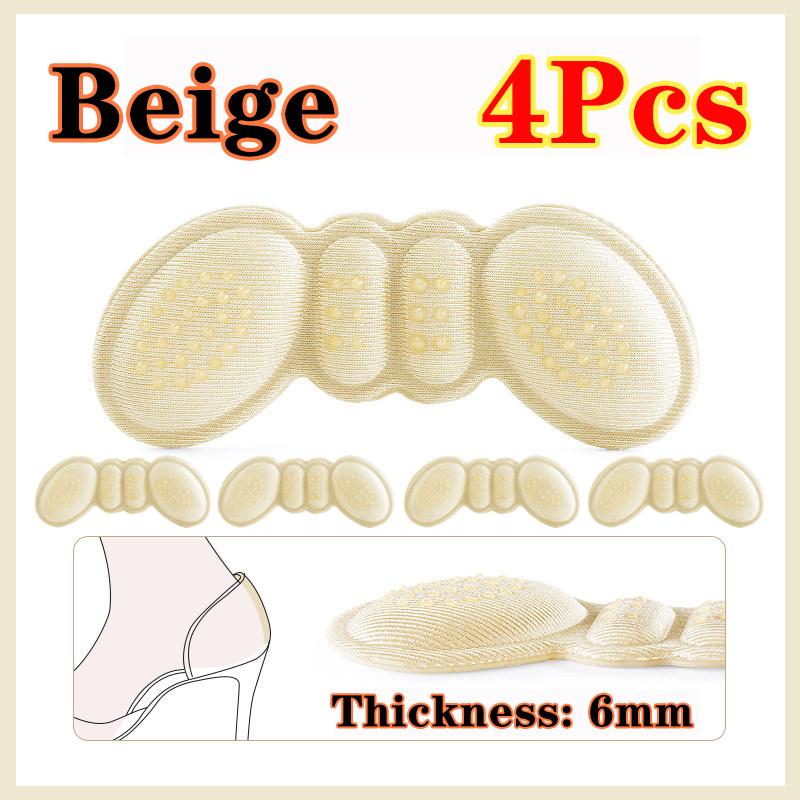 4pcs 3/6mm High Heel Pad Women Insoles Pain Relief Foot Care Insert Adjust Size Adhesive Heels Pads Liner Grip Protector Sticker