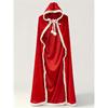 high qualityChristmas Cape with Santa Hat Design, Adult Long Sleeveless Hooded Cloak, Durable Fabric Vintage Style Medieval Clothing, for Holiday