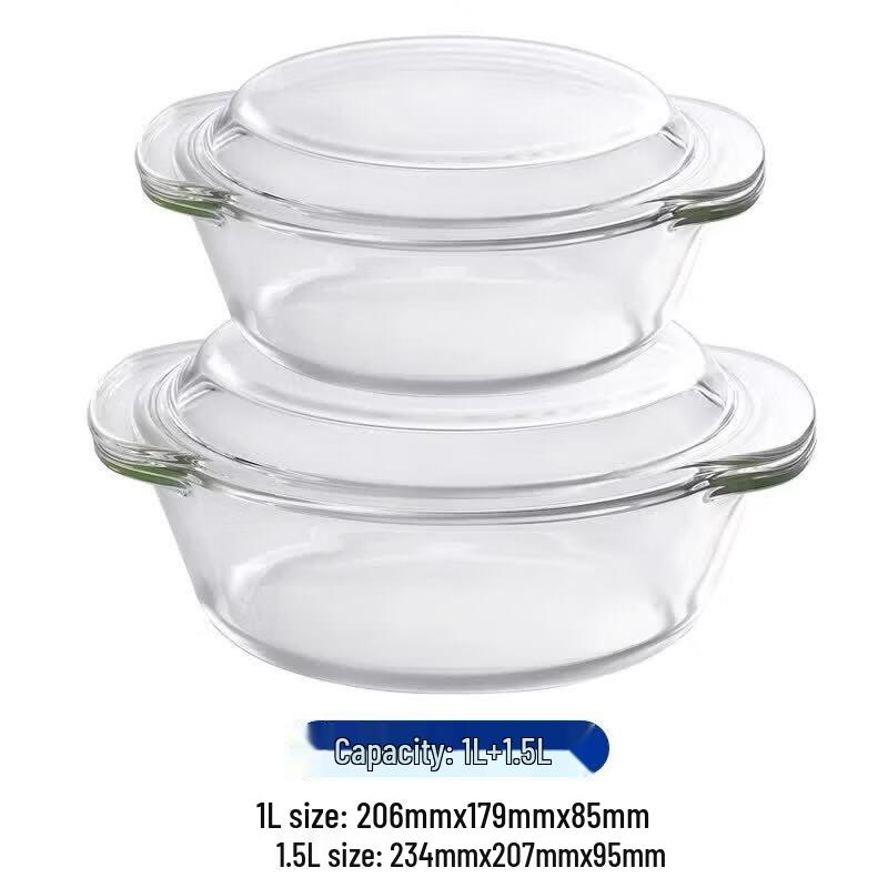 Heat-Resistant Glass Microwave Noodle & Soup Bowl with Lid