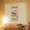 Cute Ducks In Rainy Day Tapestry  Kawaii Cartoon Animal Wall Hanging for Kids Bedroom Nursery Cozy Dorm Decor