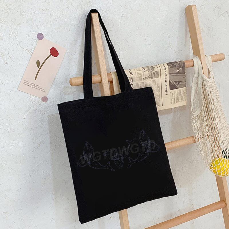 Sea Animals Sea Animals Handbag Going Out Portable Large Capacity Messenger Bag Casual Canvas Bag