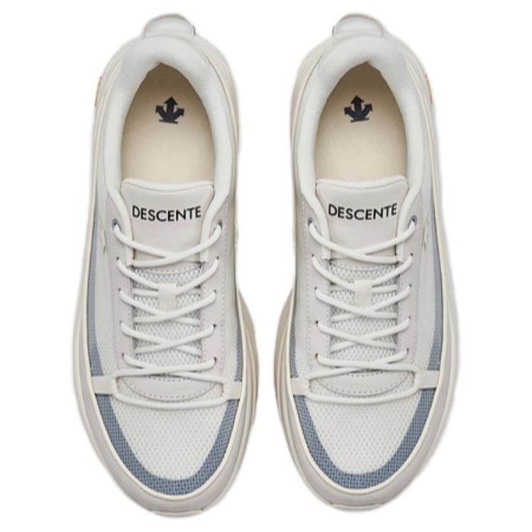 DESCENTE Dualis Comfortable Versatile Non-Slip Wear-Resistant Low-Top Casual Shoes Unisex Sneakers White D4431LSN29-WT