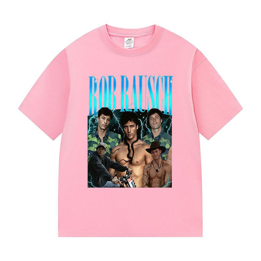 Classic Rob Rausch Graphic T Shirt Mens Vintage Fashion Cotton Short Sleeve Tshirts Unisex High Quality Loose Clothing Tshirt